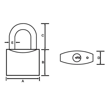 Tessi Solid Brass Padlock