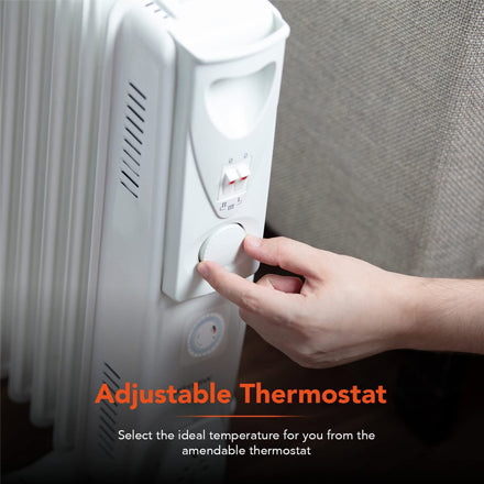 Warmlite 9 Fin 2kw Oil Filled Radiator with Timer