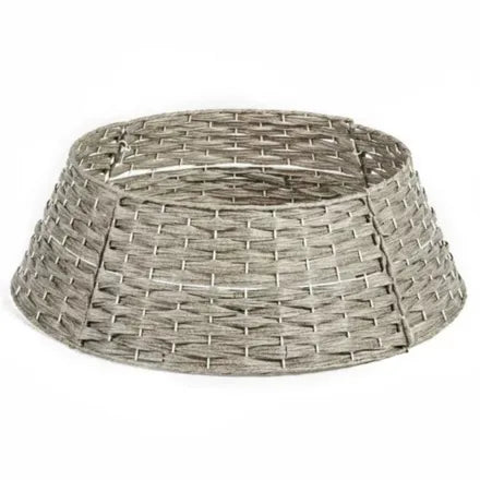 Tree Skirt Grey Rattan 65cm