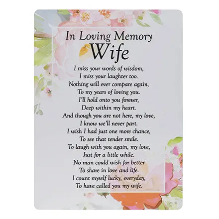 Graveside Cards - In Loving Memory Wife