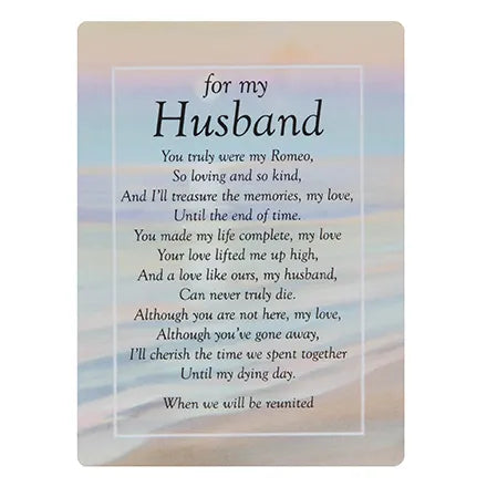 Graveside Cards - For My Husband