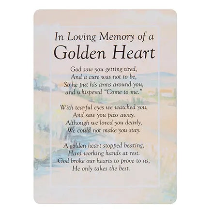 Graveside Cards - Golden Heart