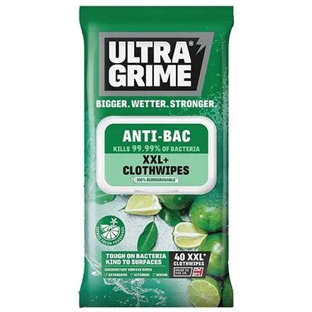 UltraGrime Anti-Bac Wipes XXL Pack of 40