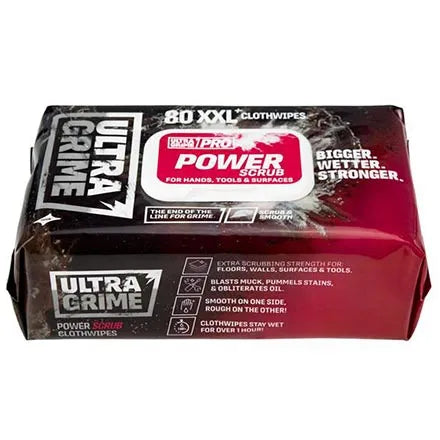 UltraGrime Power Scrub Wipes XXL Pack of 80