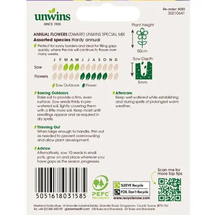 Annual Flower Dwarf Unwins Special Mix
