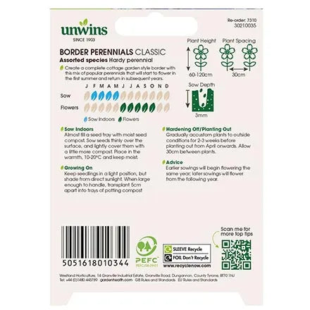 Unwins Border Perennials Classic Seeds