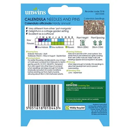 Unwins Calendula Needles And Pins Seeds