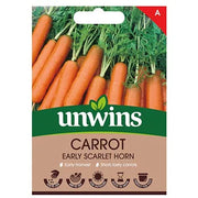 Unwins Carrot Early Scarlet Horn Seeds