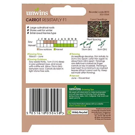 Unwins Carrot Resistafly F1 Seeds