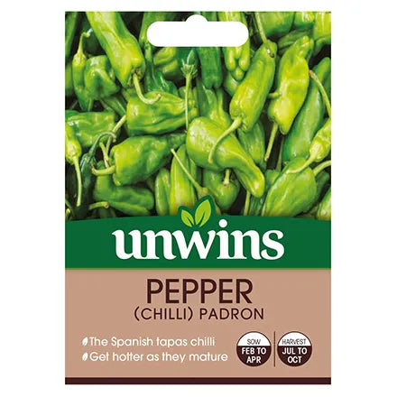 Unwins Chilli Pepper Padron Seeds