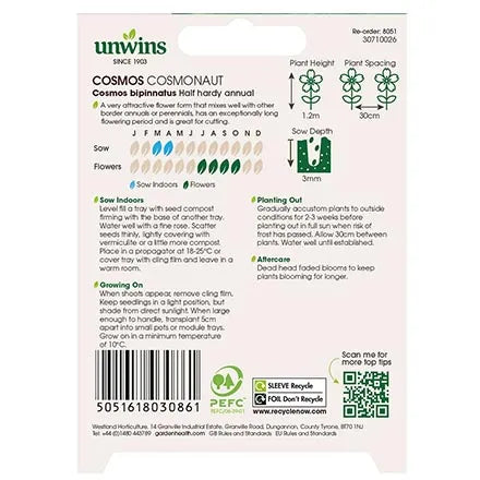 Unwins Cosmos Cosmonaut Seeds
