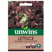 Unwins Lettuce Loose Lollo Rossa Seeds
