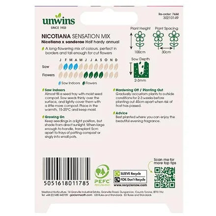Unwins Nicotiana Sensation Mix Seeds