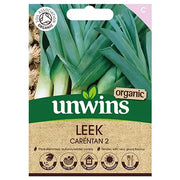 Unwins Organic Leek Carentan 2 Seeds