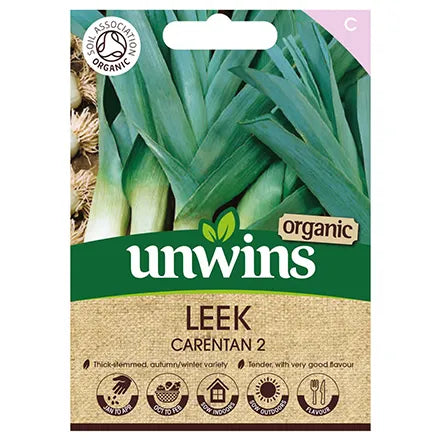 Unwins Organic Leek Carentan 2 Seeds