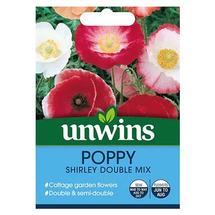 Unwins Poppy Shirley Double Mix Seeds