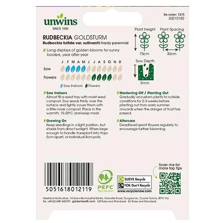 Unwins Rudbeckia Goldsturm Seeds