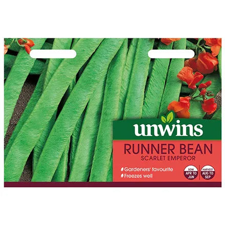 Unwins Runner Bean Scarlet Emperor Seeds