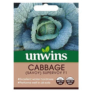 Unwins Savoy Cabbage Supervoy F1 Seeds