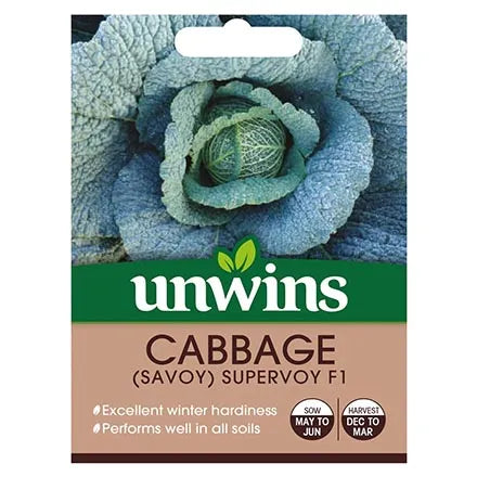 Unwins Savoy Cabbage Supervoy F1 Seeds