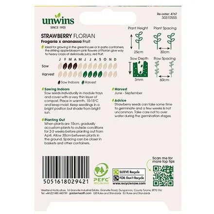 Unwins Strawberry Florian Seeds