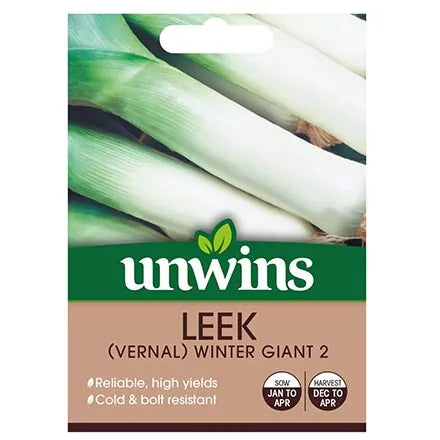 Unwins Vernal Leek Winter Giant 2 Seeds