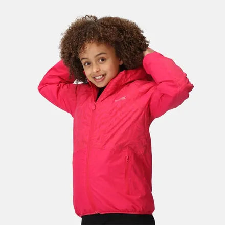 Regatta Kids' Volcanics VII Reflective Waterproof Pink Potion