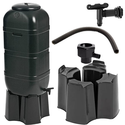 Waterbutt With Stand, Tap & Fittings 100L