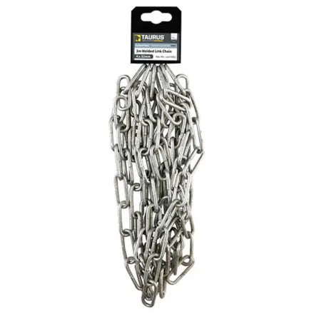 Welded Link Chain Hot Dipped Galvanised 8 x 52 x 16mm (1.5m)