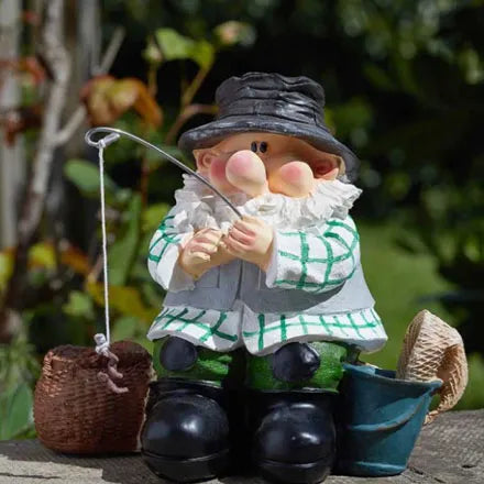 Wilf Fishing Garden Gnome Ornament