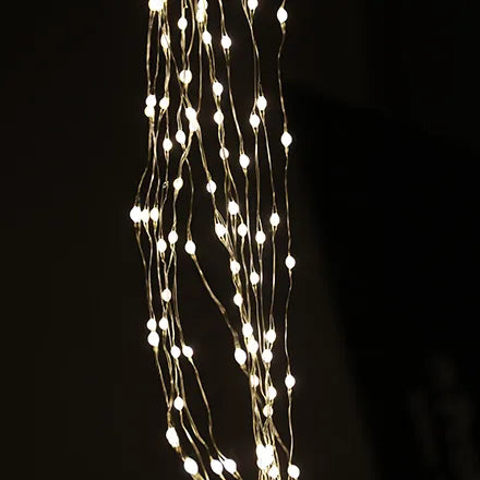 Bare Wire LED Warm White Barley Lights 640 LEDs