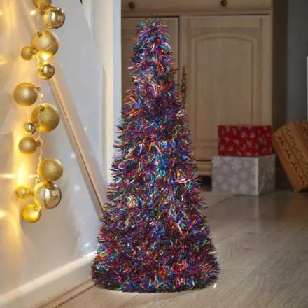 X-Bling Silver Bauble Cone 60cm