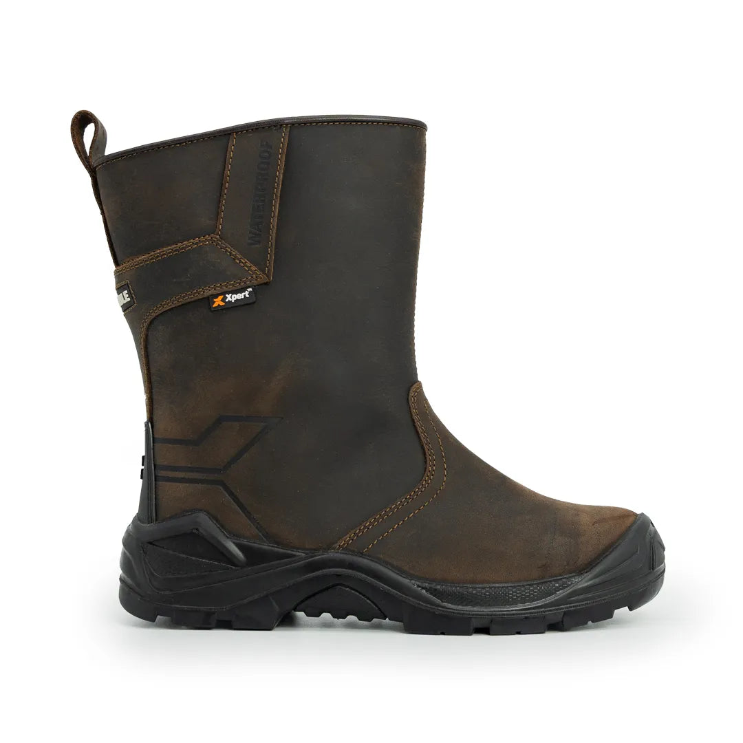 Xpert Invincible S3 Safety Waterproof Rigger Boots Brown 12 UK (EU 47)