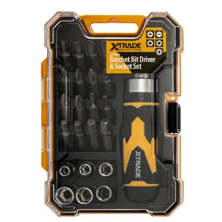 XTrade Ratchet Bit Driver and Socket Set (23pc)