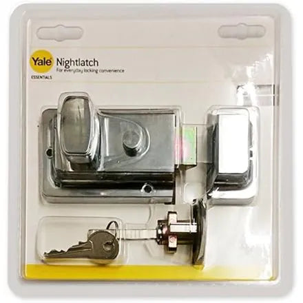 Yale Essentials Deadlocking Night Latch Chrome