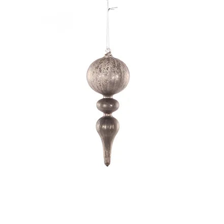 Mottled Mink Glass Drop Bauble 17.5cm