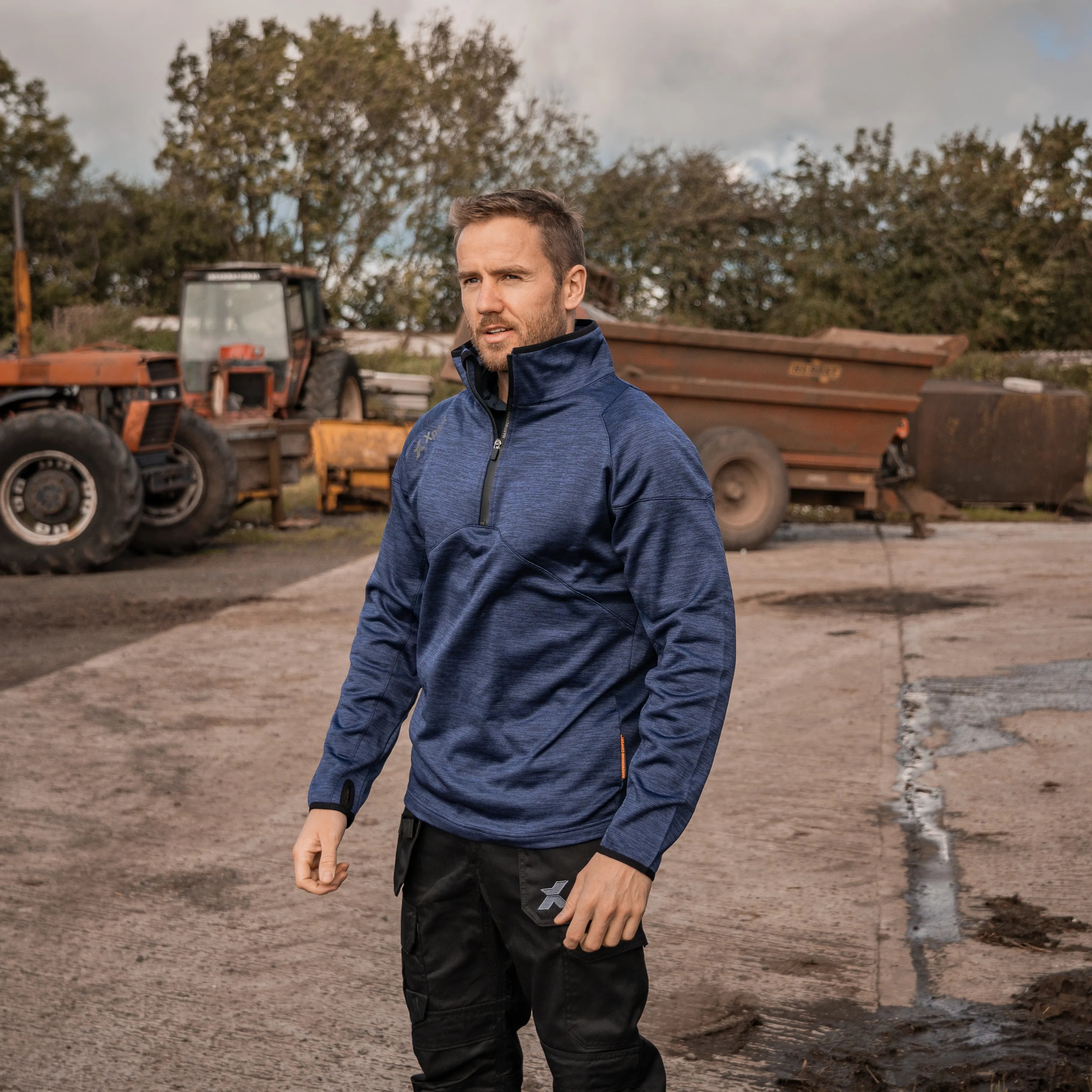 AgriDirect Xpert Pro Half Zip Tech Fleece Navy