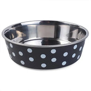 Zoon Navy Polka Bella Dog Bowl