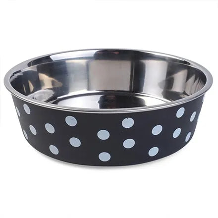 Zoon Navy Polka Bella Dog Bowl