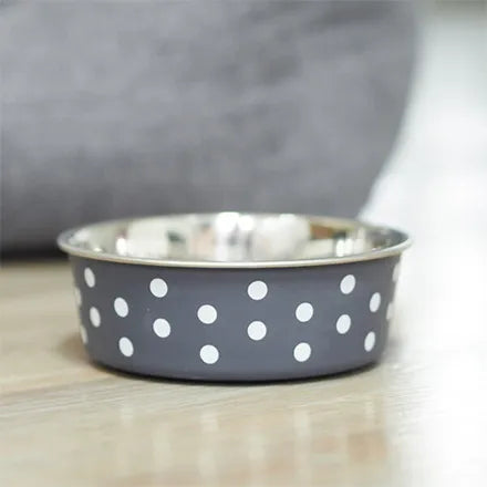 Zoon Navy Polka Bella Dog Bowl