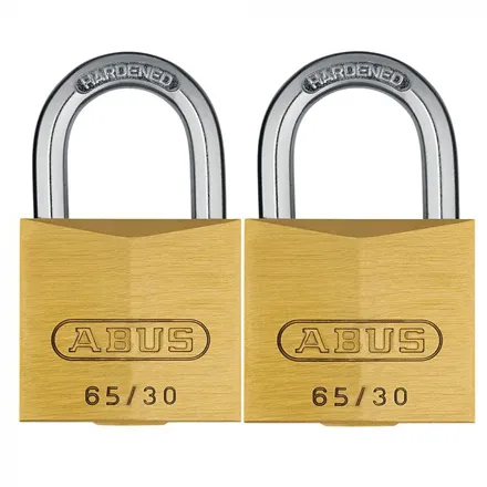 ABUS Compact Brass Padlock Twin Pack (65/30)