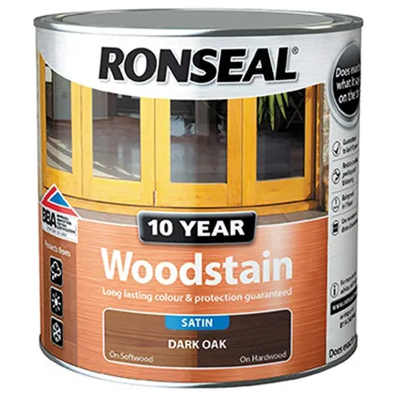 Ronseal 10 Year Woodstain Dark Oak Satin