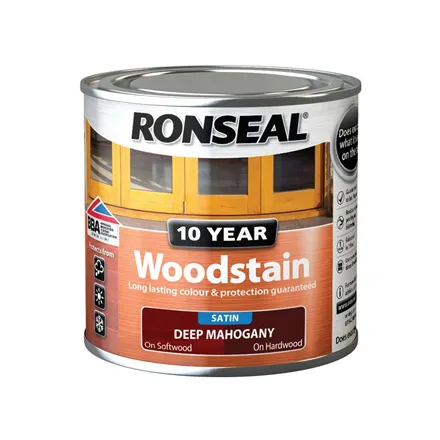 Ronseal 10 Year Woodstain Deep Mahogany Satin 