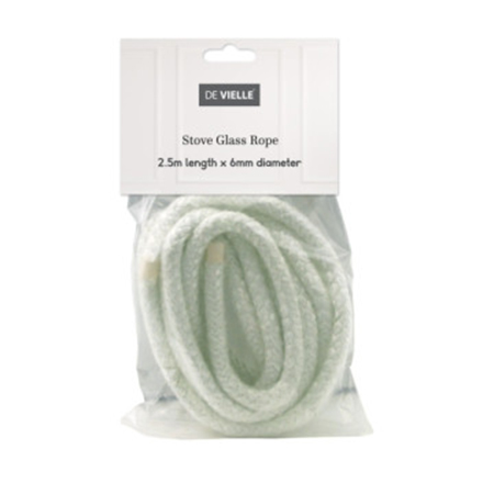 Stove Glass Rope 2.5mm x 6mm