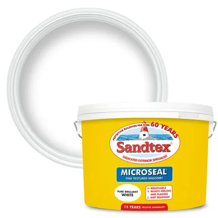 Sandtex Smooth Masonry Paint White 10L
