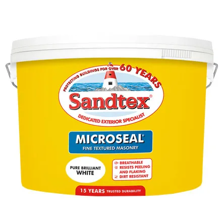 Sandtex Smooth Masonry Paint White 10L