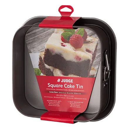 Judge Bakeware Non-Stick Square Cake Tin Springform
