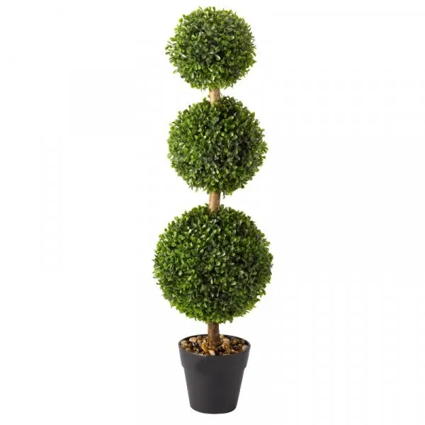 Faux Trio Topiary Tree 80cm